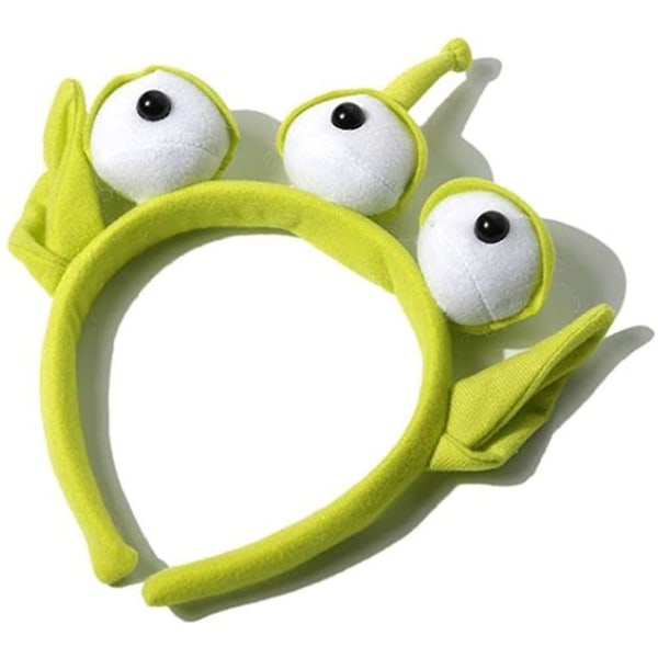 Shrek Frog Alien Head Wrap & Hårband Green Frog Eye Spa Pannband