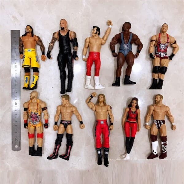 Original Wrestler actionfigurer Multi-led Sort Mand model Figur legetøj[GKS]