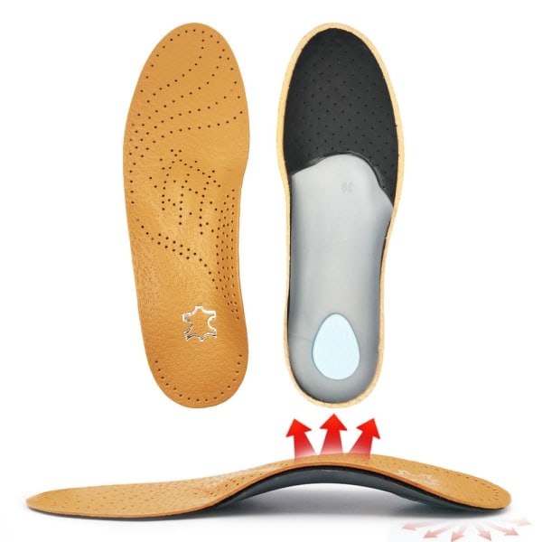 Orthopedic insoles/Shoe soles in perforated PU leather 41/42