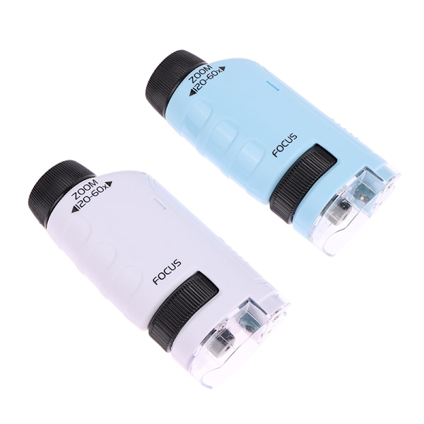 Lasten tiedetarvikkeet 60x-120x mini kädessä pidettävä mikroskooppi Blue