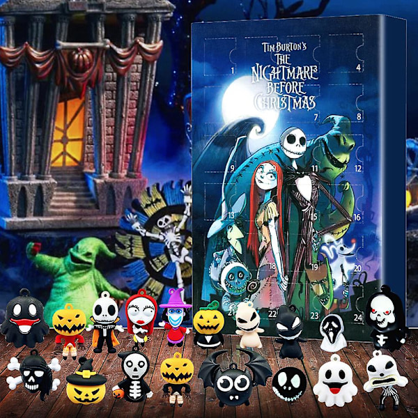 Adventtikalenteri 2023 Hot Halloween Horror Atmosphere Calendar Toy Blind Box 24 Bits Gothic Advent Countdown Calendar Blind style 2