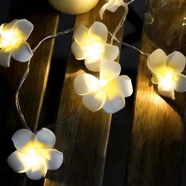 LED dekorationsljus Frangipani lampa blomma älvlampa för【GKS】