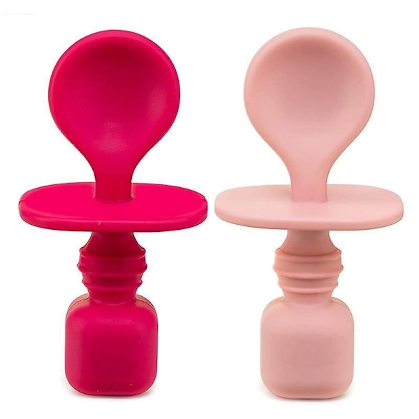 Babyskje-sett for trening, Babymatingsskje, Andegaffelsett, Nyfødtutstyr pink