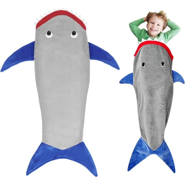 Shark Tail Felt for Kids Fleece Sleeping Bag Cozy Sleep Bla