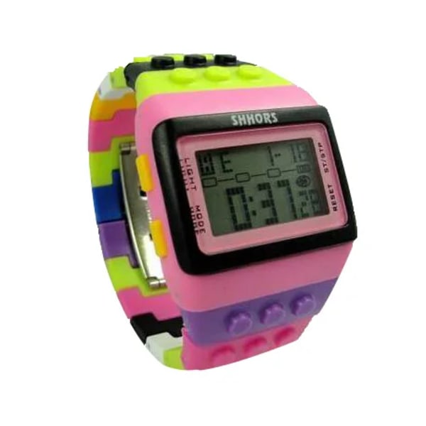 SHHORS Mode Klockor Kvinnor Klockor Mode Plast Led Digital Klockor Regnbåge Klocka Elektronisk Armbandsur reloj mujer Type 6