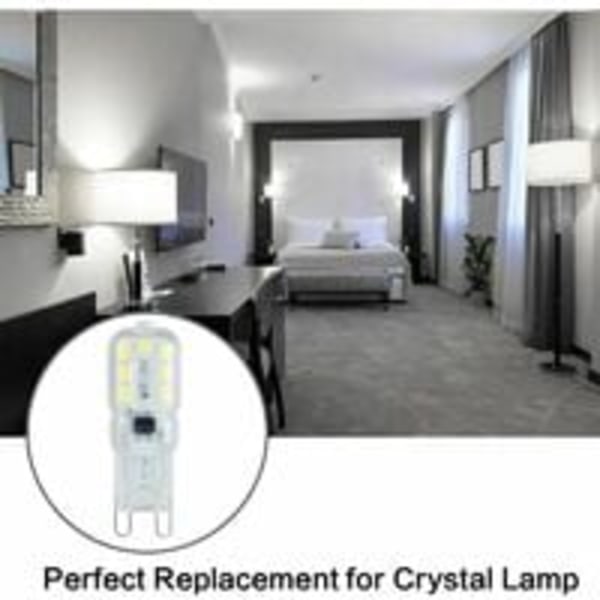 G9 pære koldt hvidt lys 6000K G9 LED 3W svarende til en 33W halogenpære AC 220V - 360° spredningsvinkel 6 stk