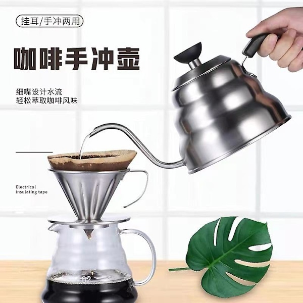 1/1,2L Elektrisk Kaffekande med Termometer 90 Vertikal Vandstrøm Varmekande til Stue 1L