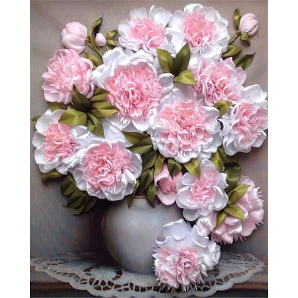 DIY 5D diamond painting, paint by numbers Adult rose flower vase diamond painting embroidery rhinestones cross stitch arts crafts home delivery