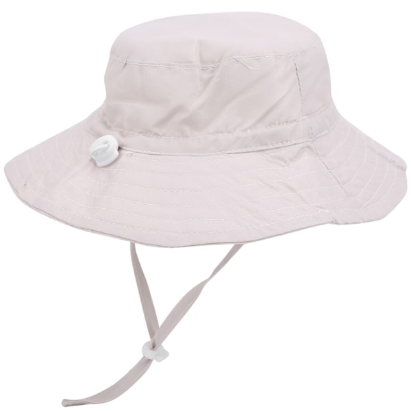 Barn Solhatt med Justerbar Vindtät Rem Tryckt Strandkeps Solhatt för Barn Beige M (50-54) 0.4