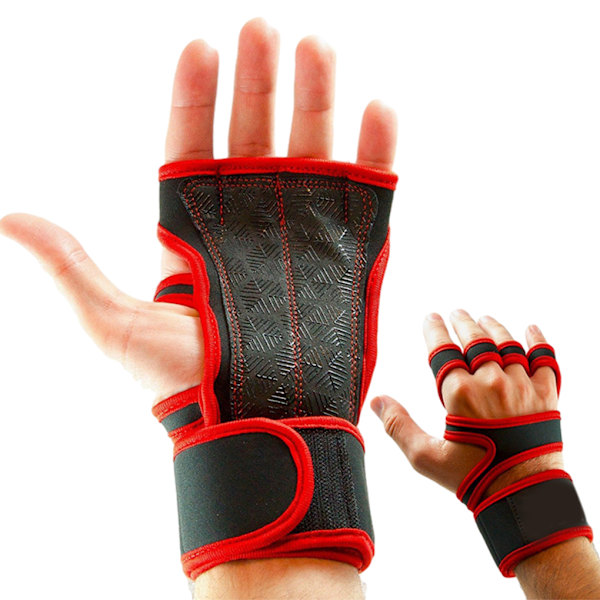 1/2/3/5 2 stk Lette og pustende treningshansker i skinn for Red S Red S 5Set