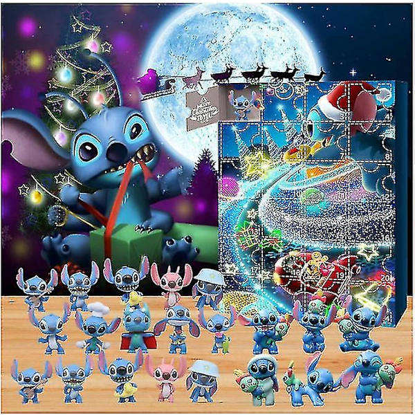 Populær Julekalender Stitch Lilo Og Stitch Julekalender Blind Box 24 Halloween Countdown Anime Blind Box populær julekalender