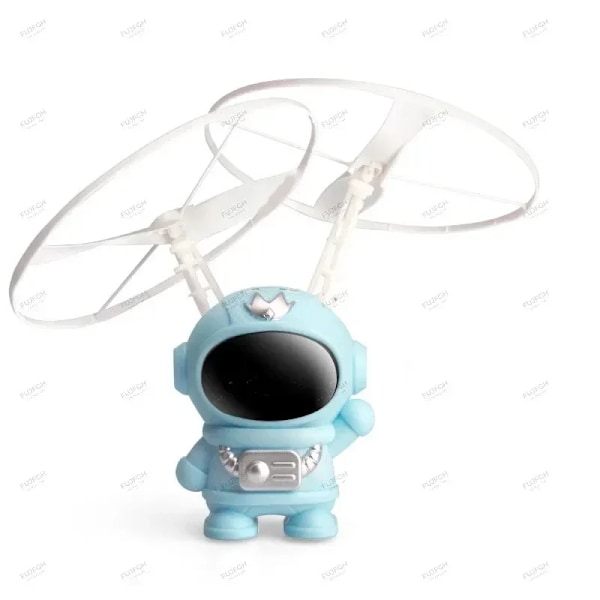 Svævende Lysende Flyvende Robot Astronaut Legetøjsfly Håndstyret Drone Interaktiv med Lys Udendørs Legetøj til Børn Gave Blue