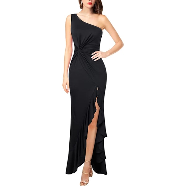 Women's dresses, sexy one shoulder cocktail dresses, elegant ruffles