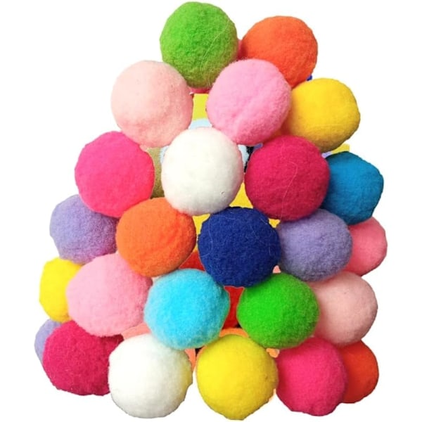 Premium 30 st mjuka pom pom-bollar för katter - Lätta, interaktiva