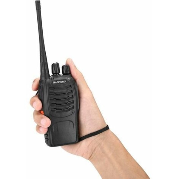 Walkie Talkie Toveis Radio 16 Kanaler Gjenladbar PMR 446 Langrekkevidde Walkie Talkie med 2 Originale Hodetelefonstativer