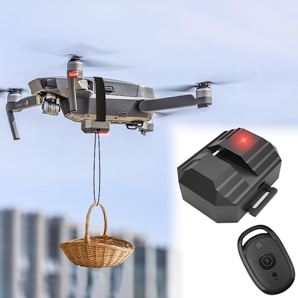 Universal RC Drone Airdrop for Drone Cargo Delivery Device Fishing Release System Wedding Scene, Search & Tool (1,6 pund kapasitet)