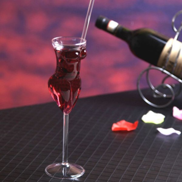 Kvinnor Kroppsform Rött vin Glas Bägare Party Vin Mugg Cocktail