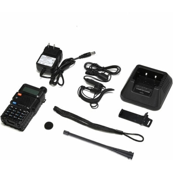BAOFENG UV-5R Walkie Talkie FM Transceiver Tokanals Radio Dobbeltskærm 400-520mHZ 5W Tokanals Amatørradio Genopladelig Håndholdt Radio med