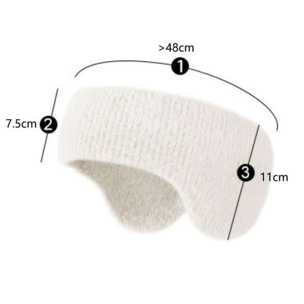 (Vit) Cap Pannband - Pannband för optimalt hörselskydd när du joggar