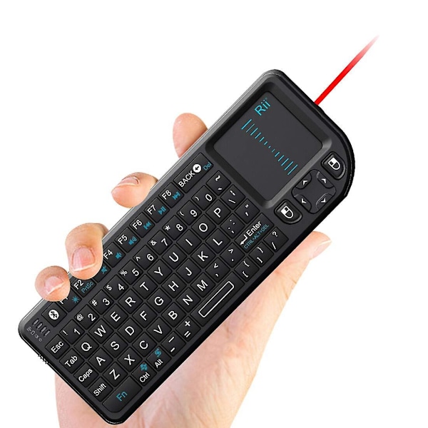 K02+ Trådlöst Bluetooth med Laser Rii Mini Tangentbord Pekplatta Mus för PC Laptop