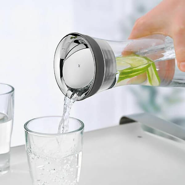 Vandkaraffel 1,8L Borosilikatglasflaske Basic Vippelåg Lukning[GKS]