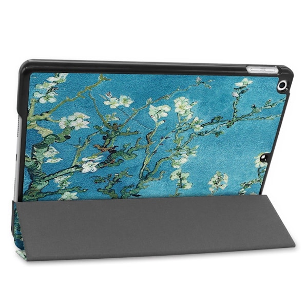 Apple iPad 10.2 2021/2020/2019 Ohut kolmiosainen suojakotelo - Kukka monivärinen