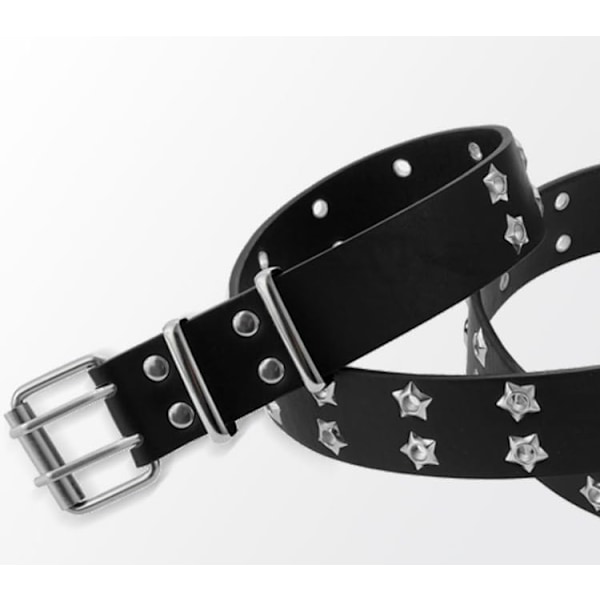 Fairy Grunge Læderbælter Y2K Kvinder Stjerne Punk Goth Spænde Glimmer Talje Æstetisk Bælte Tilbehør Fairycore 43''