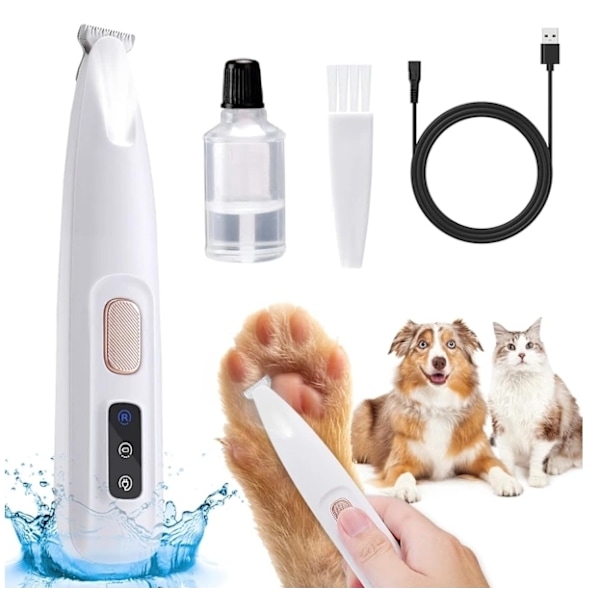 Pet Micro Precision Trimmer, 2024 Ny Oppgradert Hundepote-trimmer med LED-lys 150 150 one size