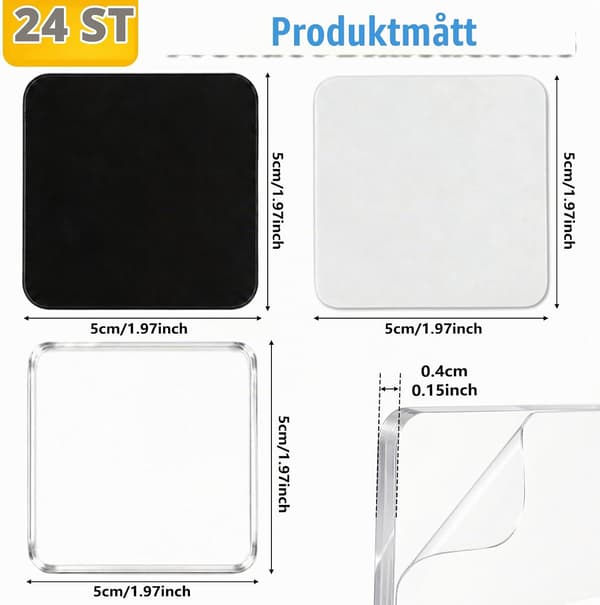 24 stykker magneter til brugerdefineret design