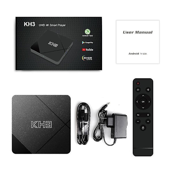 Mecool Kh3 Android 10 TV-boks 2 GB RAM 16 GB ROM Allwinner H313 mediaspelare 2,4 GHz Wifi 4K HD Smart Set Top Box