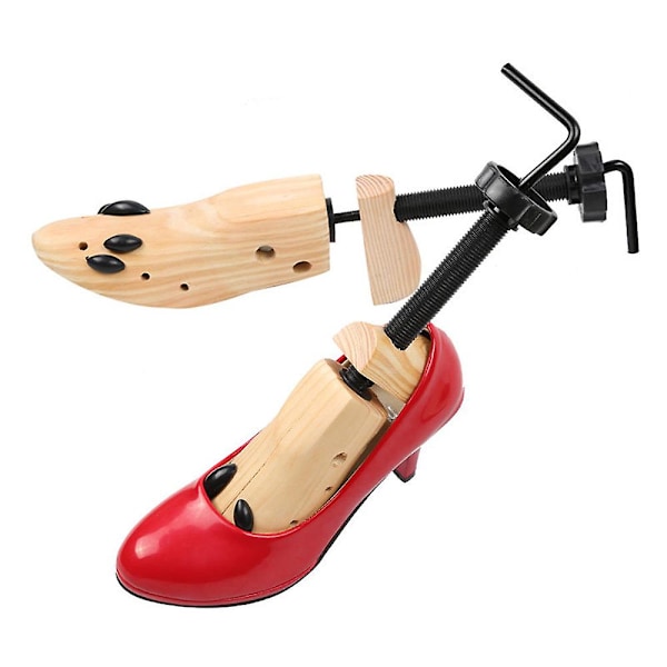 Wooden 2-way shoe stretcher length and width for men and women