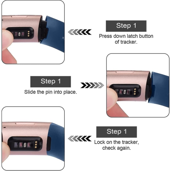 4-pack sportband kompatibla med Fitbit Charge 4 band och Fitbit Charge 3-bands silikonersättningsarmband för kvinnor män (liten, roséguld/bl(