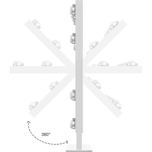 Hollywood Speil 12 LED Lys Hollywood Speil, 3 Fargemoduser (Kun Lys)
