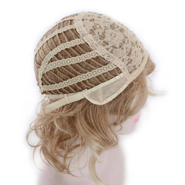 Trendy kort krøllet paryk til kvinder - blond