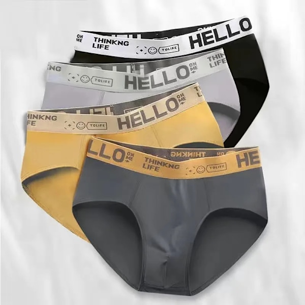 Herrebukser Herreundertøj Seksuelle Shorts Herretrusser Åndbare Elastiske Underbukser til Mænd Calzoncillos Para Hombres Stor Størrelse 4stkD 4pcsD XXXL 65-75KG