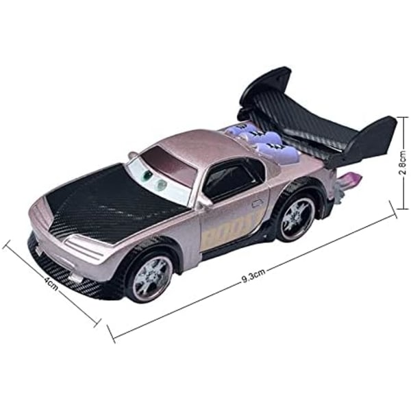 Disney Pixar Bilar 3 Chick Hicks Polis McQueen Mater Fabulous Hudson Diecast Metall Legering Modellbil Leksaker för Pojkar (Färg : Chick Hicks) Boost