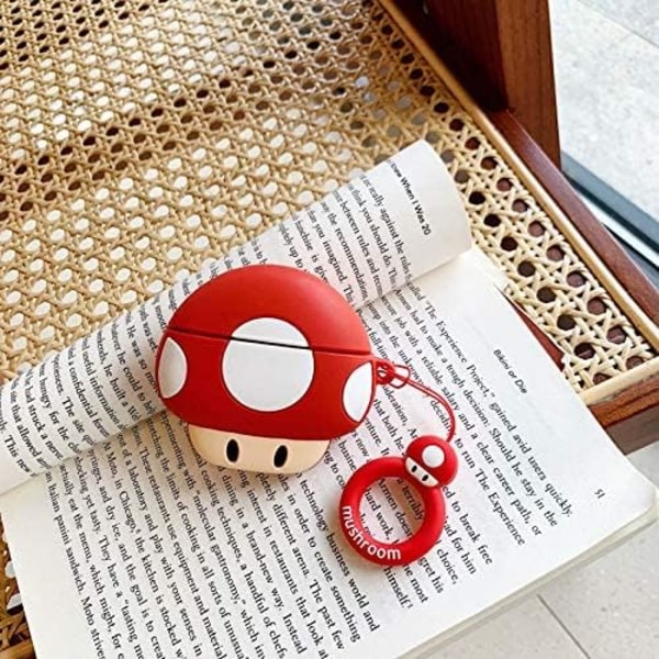 Tegneserie etui til Airpods 2./1. generation, 3D-animeret karakterdesign i silikone, stødabsorberende etui med nøglering til Airpods-hovedtelefoner[GKS]