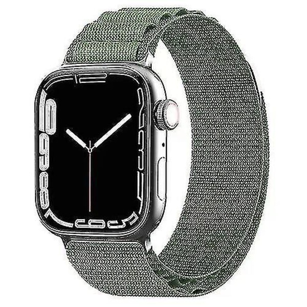 Alpine Loop -urheiluranneke Apple Watch Ultra 49mm -sarjaan 8 7 6 Näe vihreä green 42 to 49mm