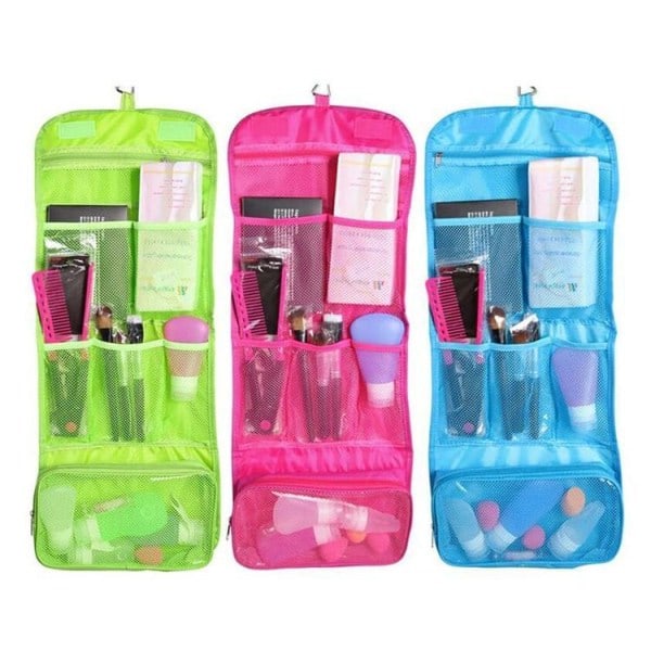 Travel essential hanging bar | 7 compartments - Pink