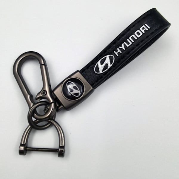Personoitu metallinen auton avaimenperä logolla - Nahkainen avaimenperä miehille mo mo modern Gunmetal Hardware
