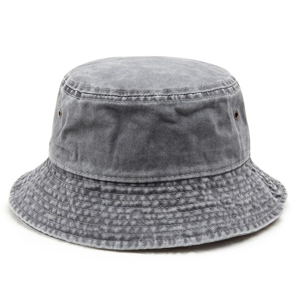 Denim Bucket Hat Unisex solhatt Bred Brett Bucket Hat Herr Dam Tonåring Outdoor (grå)
