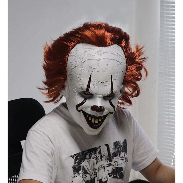 Pennywise Skummel Klovn Latexmaske Joker skummel Halloween Smile