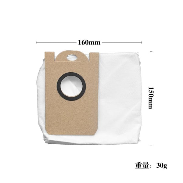4-pak Støvsugerposer Viomi S9 Automatisk Tømningsstation White White
