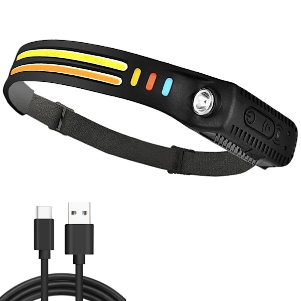 LED-otsalamppu heijastimella - 2x COB / Päälamppu - 350 LM Multicolored multicolor