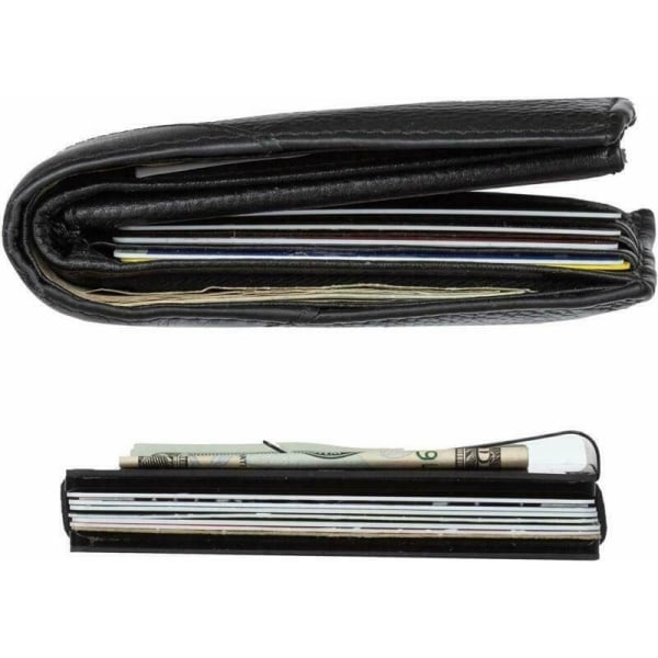 RFID Blokerende Minimalistisk Pengeclips i Kulfiber Ridge Frontlomme Herre Pung{GKS}