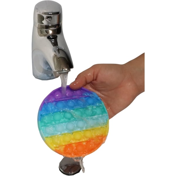 Play silikone fidget legetøj ca. 12 cm rund, pop it anti-stress finger legetøj, boble tryk legetøj til stressreduktion, færdighedsspil til børn og voksne