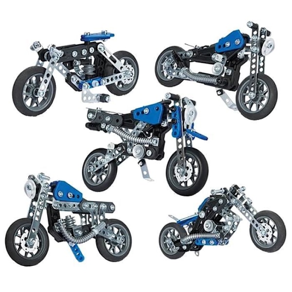 MECCANO-boks med 5 motorsykkelmodeller