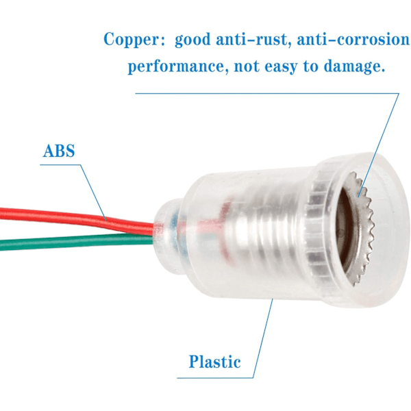 20 stk E10 lampefatning med kabel, E10 lampebase med kabel, E10 lampefatning med kabel