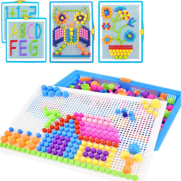 Creative Mosaic Puzzle 296st Magnetic Building Block Colorful Co