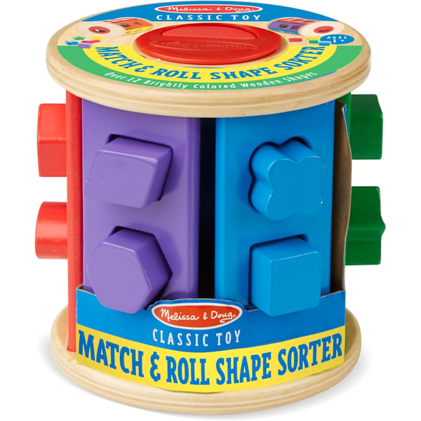 Melissa & Doug Match and Roll FormSorter - Klassisk Träleksak